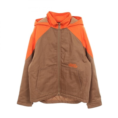 ルイ・ヴィトン LOUIS VUITTON フーデットパテットデニムブルゾン 衣料品 アウター コットン オレンジ メンズ ブラウン系 / オレンジ系 【中古】