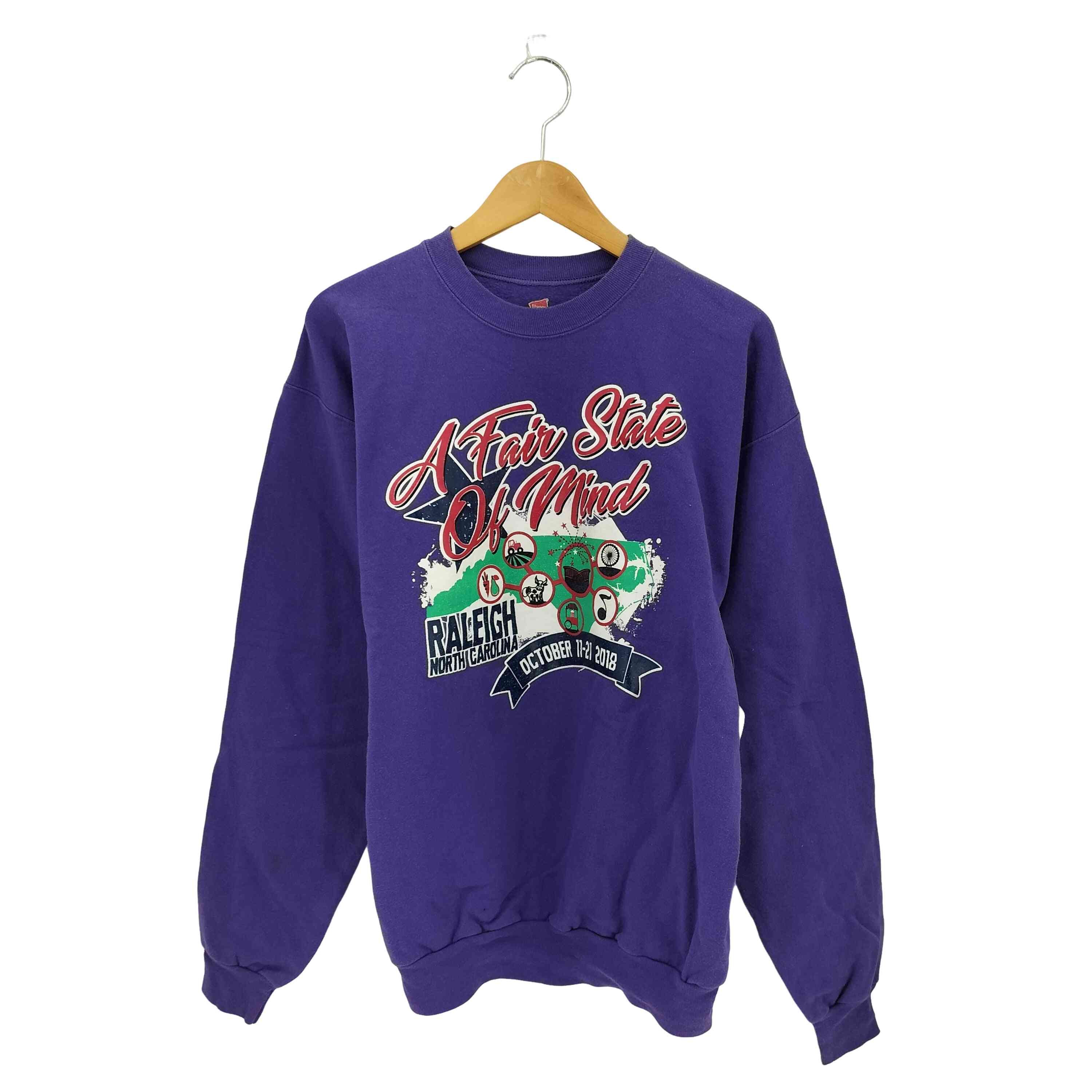 フロントプリント クルーネック スウエットトレーナー【1141198958373】