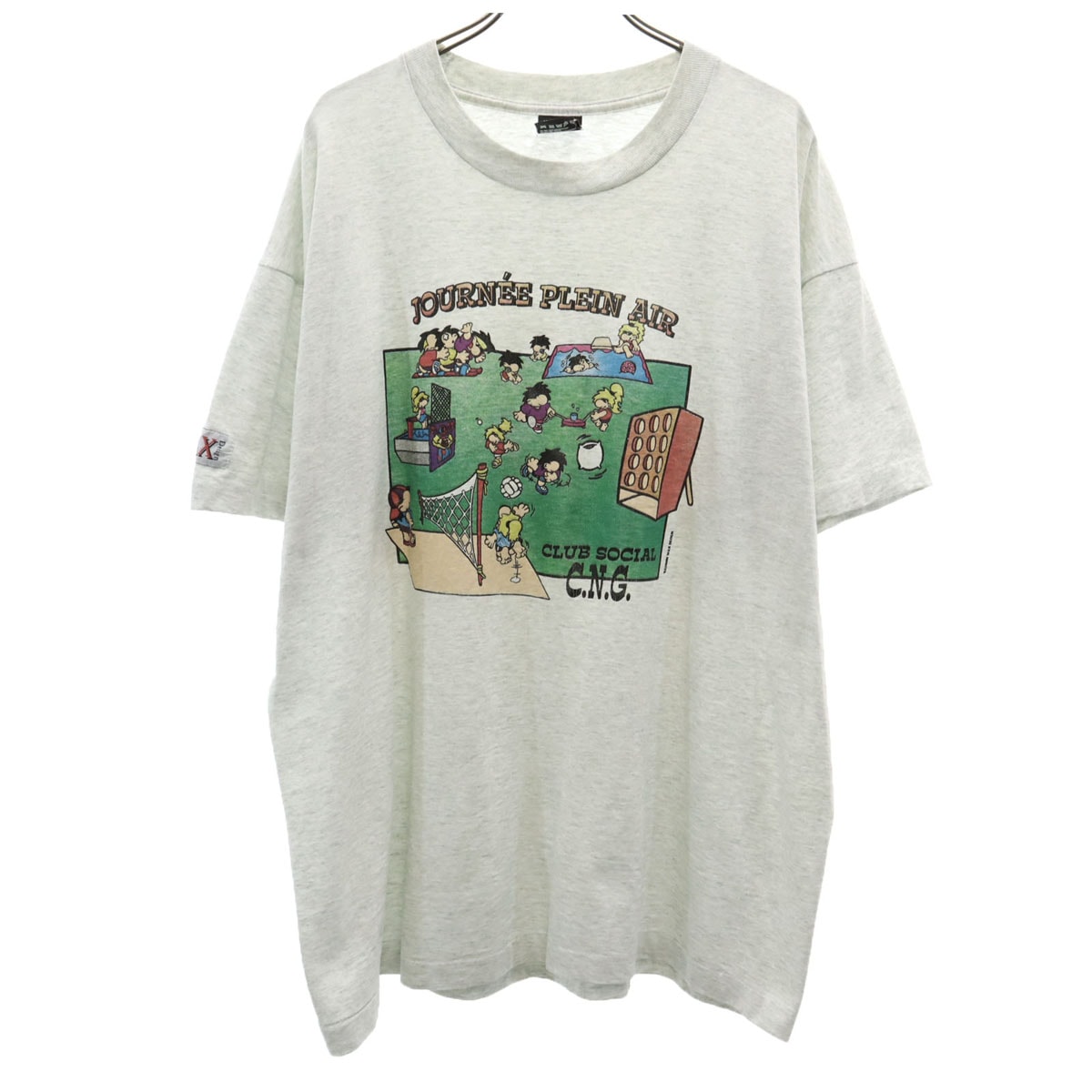 FRUIT OF THE LOOM BEST フルーツオブザルーム ベスト 90s USA製 オールド 半袖 Tシャツ XL ライトグレー シングルステッチ