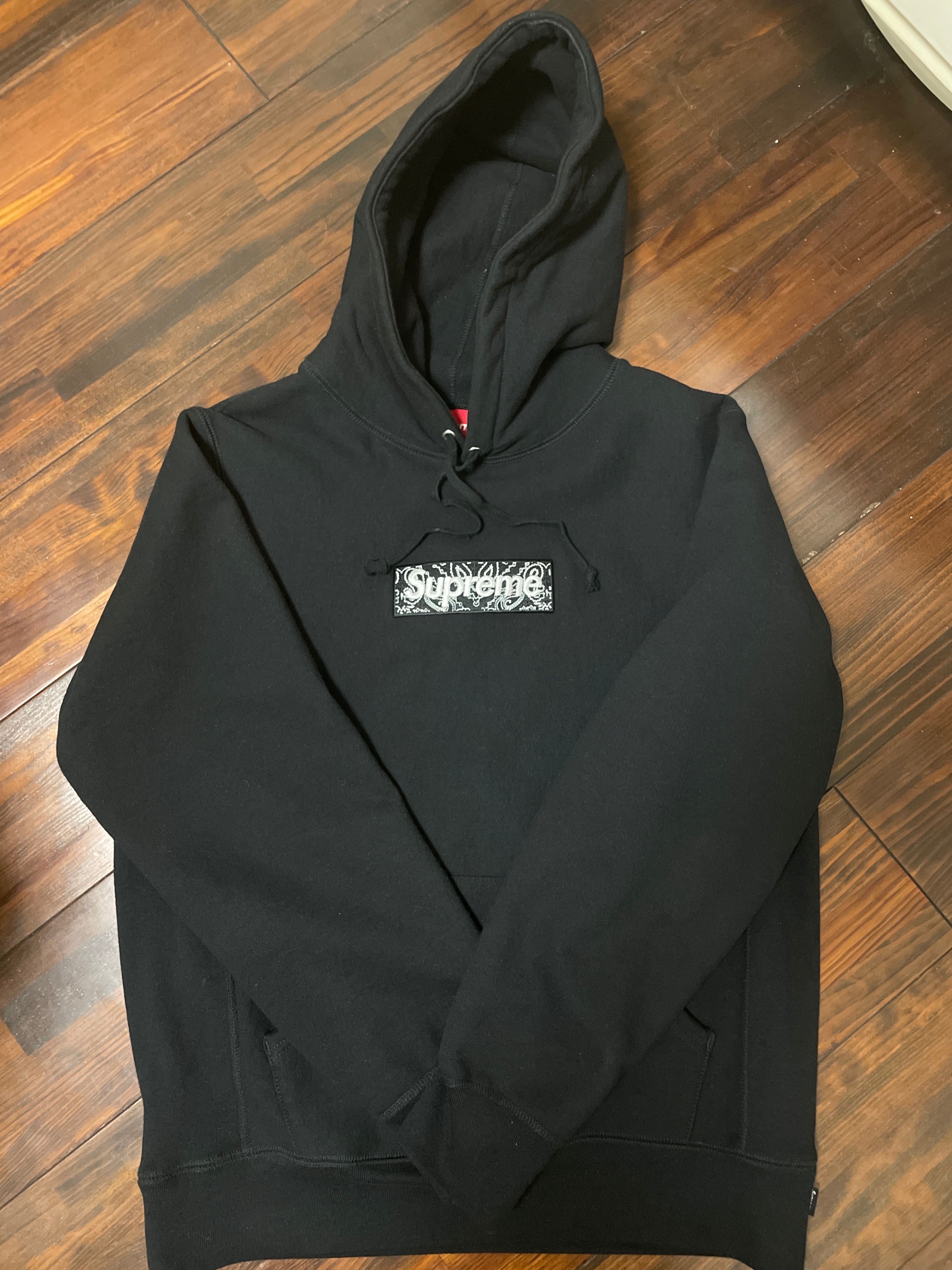 Supreme Bandana Box Logo Hooded Sweatshirt "Black"