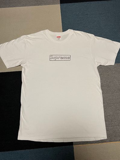 Supreme KAWS Chalk Logo Tee "White"