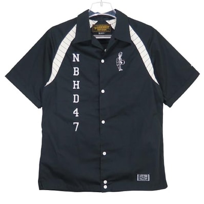 NEIGHBORHOOD ネイバーフッド 10SS LOCK UP/CE-SHIRT.SS 101SPNH-SHM07 ロックアップ ショートスリーブ シャツ ブラック 半袖 サイズM
