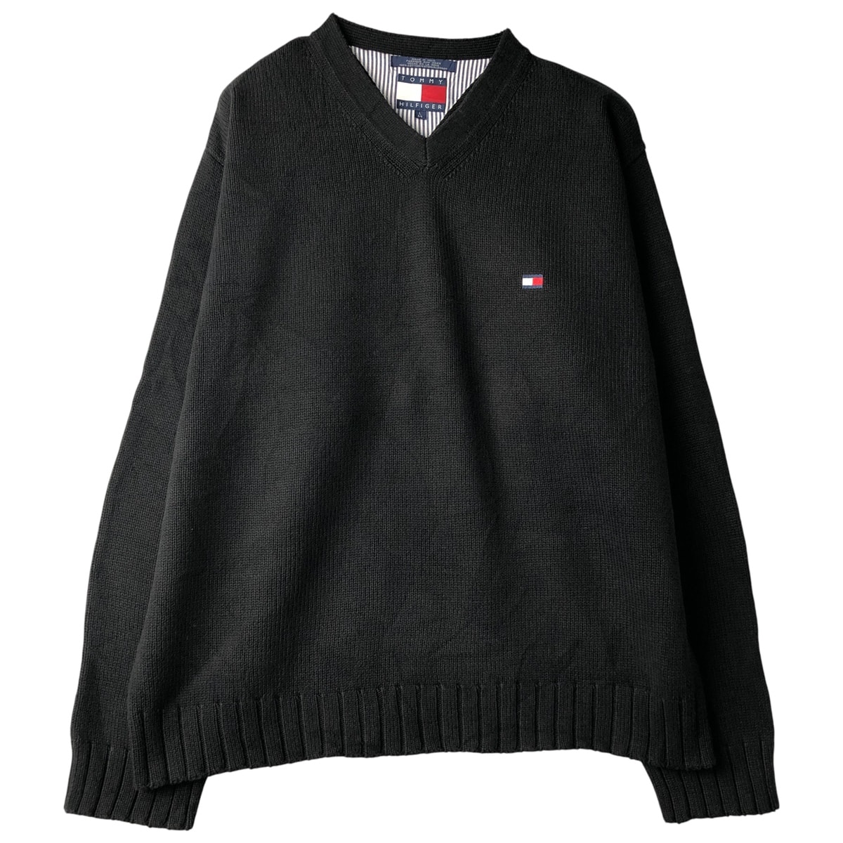 古着 90年代~ トミーヒルフィガー TOMMY HILFIGER Vネック コットンニットセーター メンズL相当 ヴィンテージ/eaa607690
