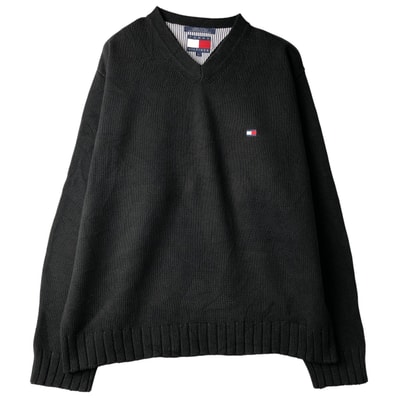 古着 90年代~ トミーヒルフィガー TOMMY HILFIGER Vネック コットンニットセーター メンズL相当 ヴィンテージ/eaa607690