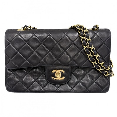 CHANEL シャネル ショルダーバッグ マトラッセ23 ダブルチェーン ダブルフラップ 肩掛け 斜め掛け ココマーク ターンロック ラムスキン ブラック 黒 ゴールド金具 レディース【中古品】