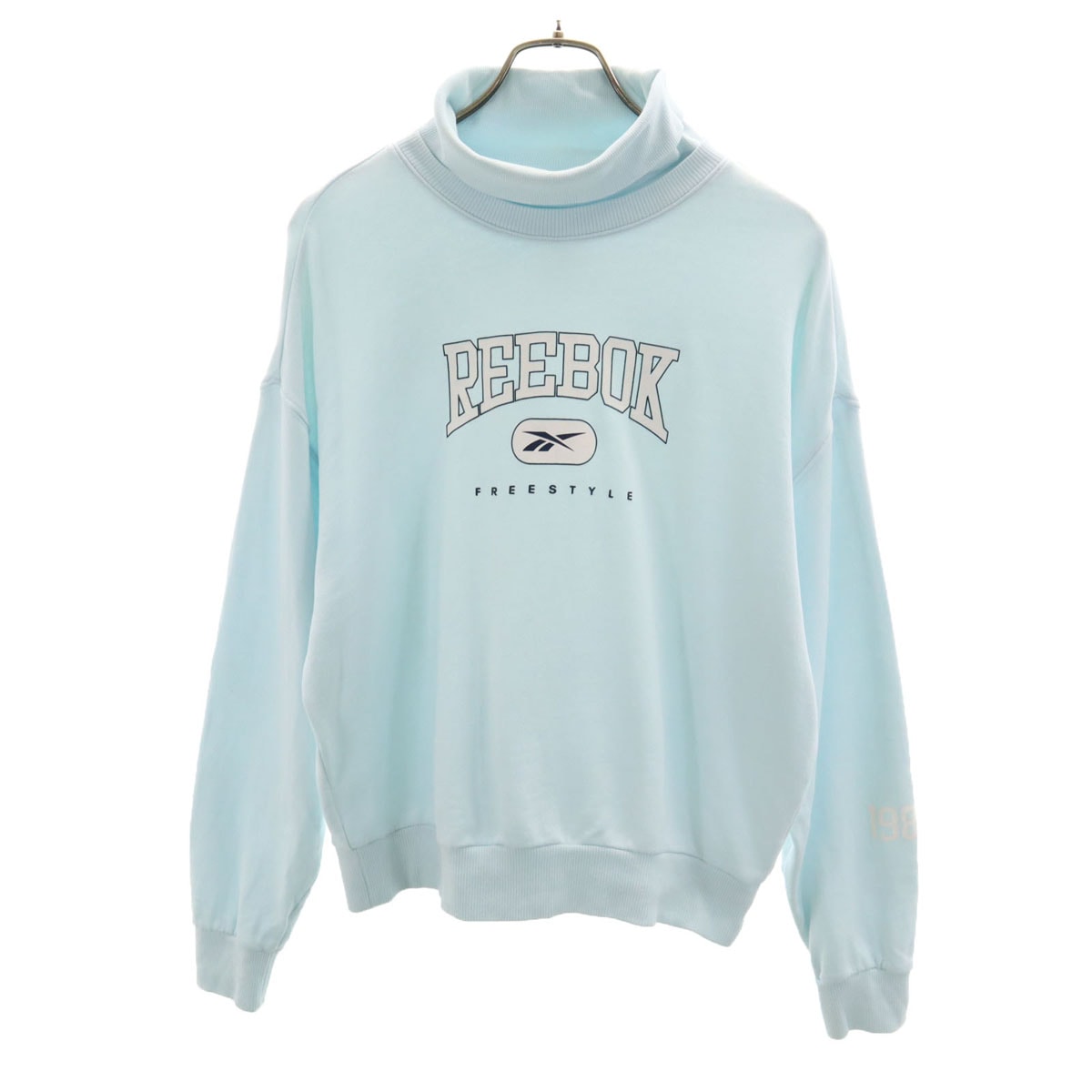 Reebok リーボック 長袖 タートルネック スウェット L ブルー系 トレーナー