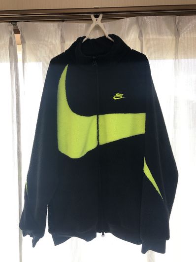 Nike Big Swoosh Reversible Boa Jacket"Black Neon"