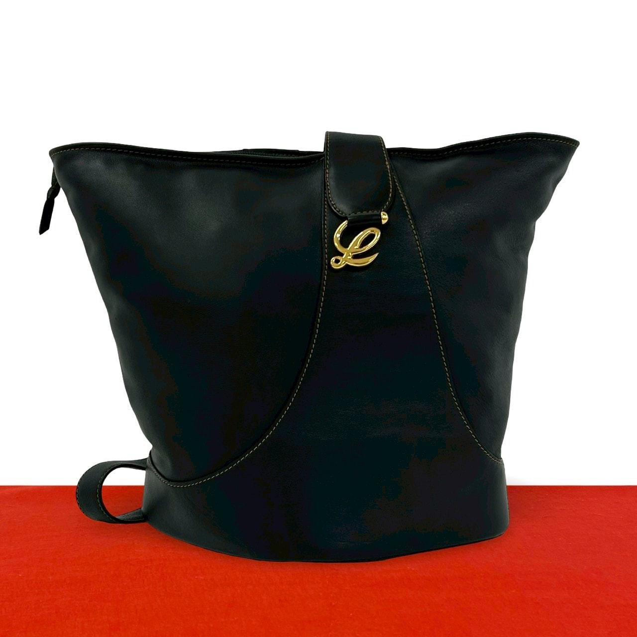 LOEWE ロエベ アントン レザー ショルダーバッグ ブラック
468-3