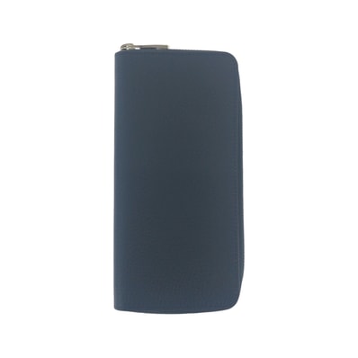 美品 LOUIS VUITTON ルイヴィトン トリヨン ジッピーウォレット ヴェルティカル ネイビー 紺 シルバー金具 レザー 長財布 ロングウォレット 502019 【中古】