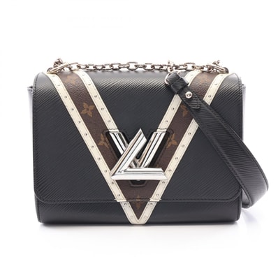 ルイ・ヴィトン LOUIS VUITTON ツイストMM ショルダーバッグ バッグ レザー PVCコーティングキャンバス エピ ノワール レディース ブラック系 / ブラウン系 / ホワイト系 M50297 【中古】