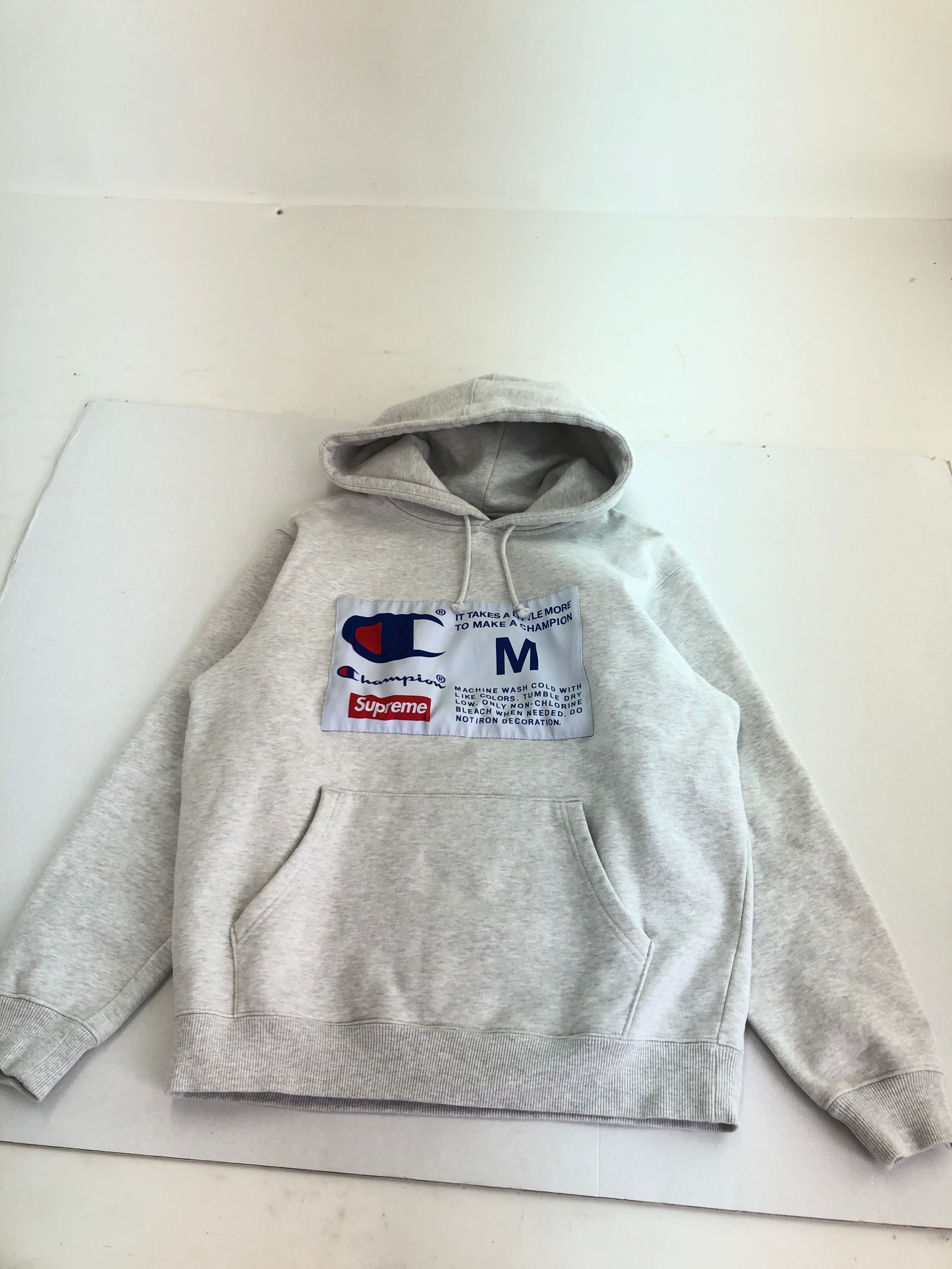 Supreme / Champion® Label Hooded Sweatshirt "Grey"