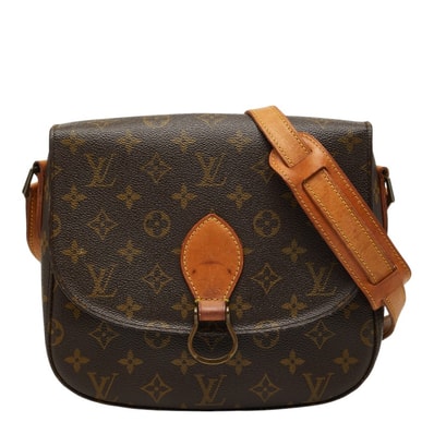 ルイ ヴィトン モノグラム サンクルーGM 斜め掛け ショルダーバッグ M51242 ブラウン PVC レザー レディース LOUIS VUITTON 【中古】