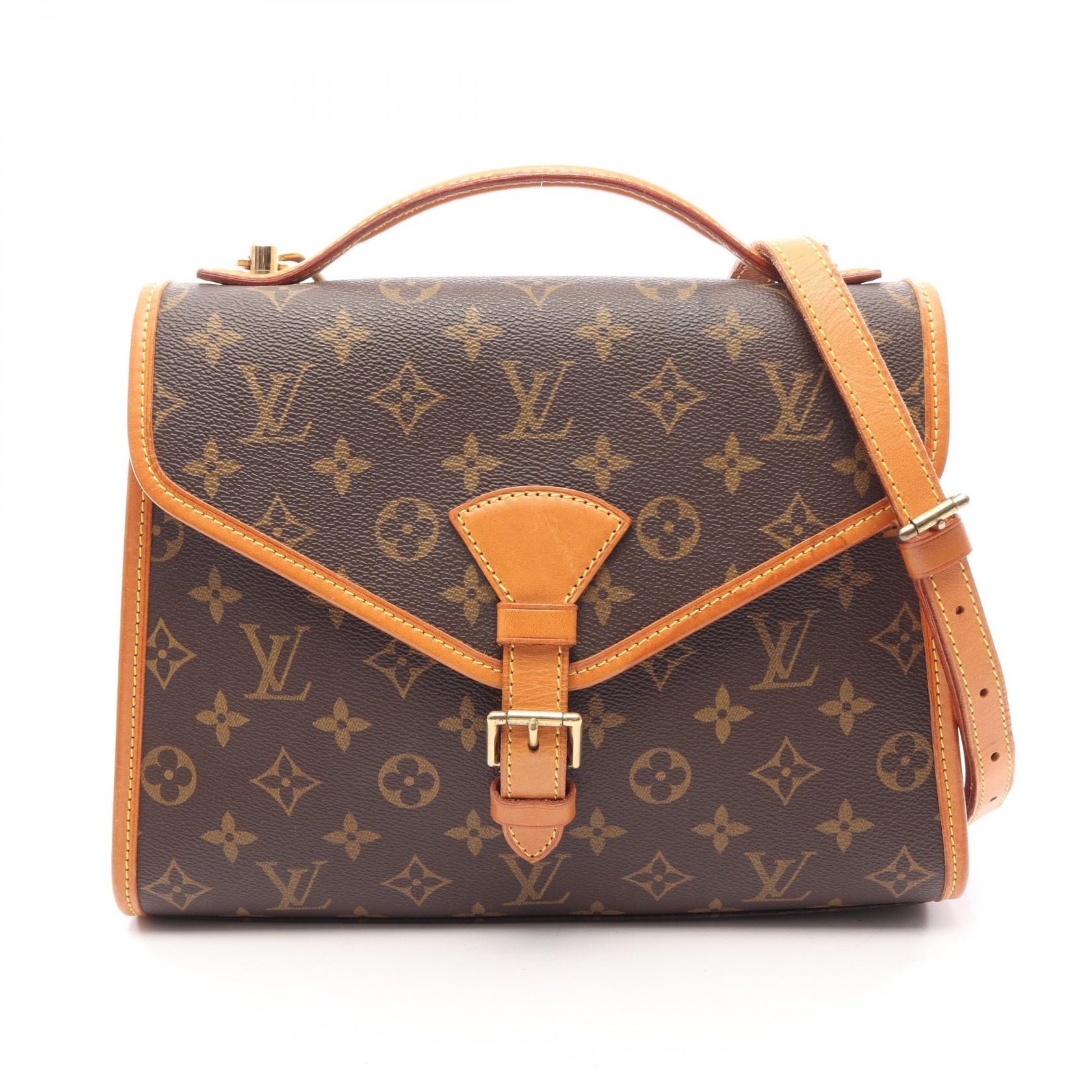 ルイ・ヴィトン LOUIS VUITTON ベルエア モノグラム 2WAY ハンドバッグ バッグ PVCコーティングキャンバス レザー レディース ブラウン系 M51122 【中古】
