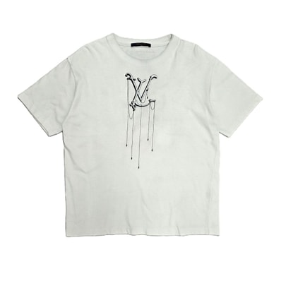 LOUIS VUITTON ルイ・ヴィトン 20SS LV ペンダント エンブロイダリー Tシャツ ロゴ 刺繍 半袖Tシャツ RM201M JYH HIY12W M コットン ホワイト メンズ【中古】