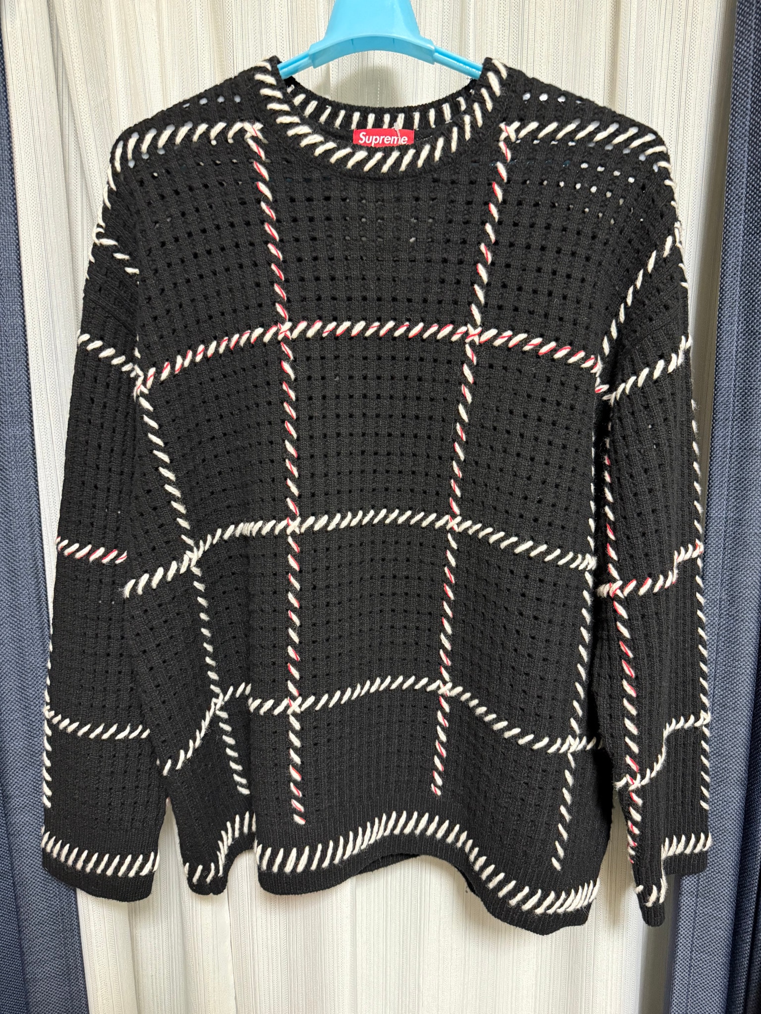 Supreme Quilt Stitch Sweater "Black"