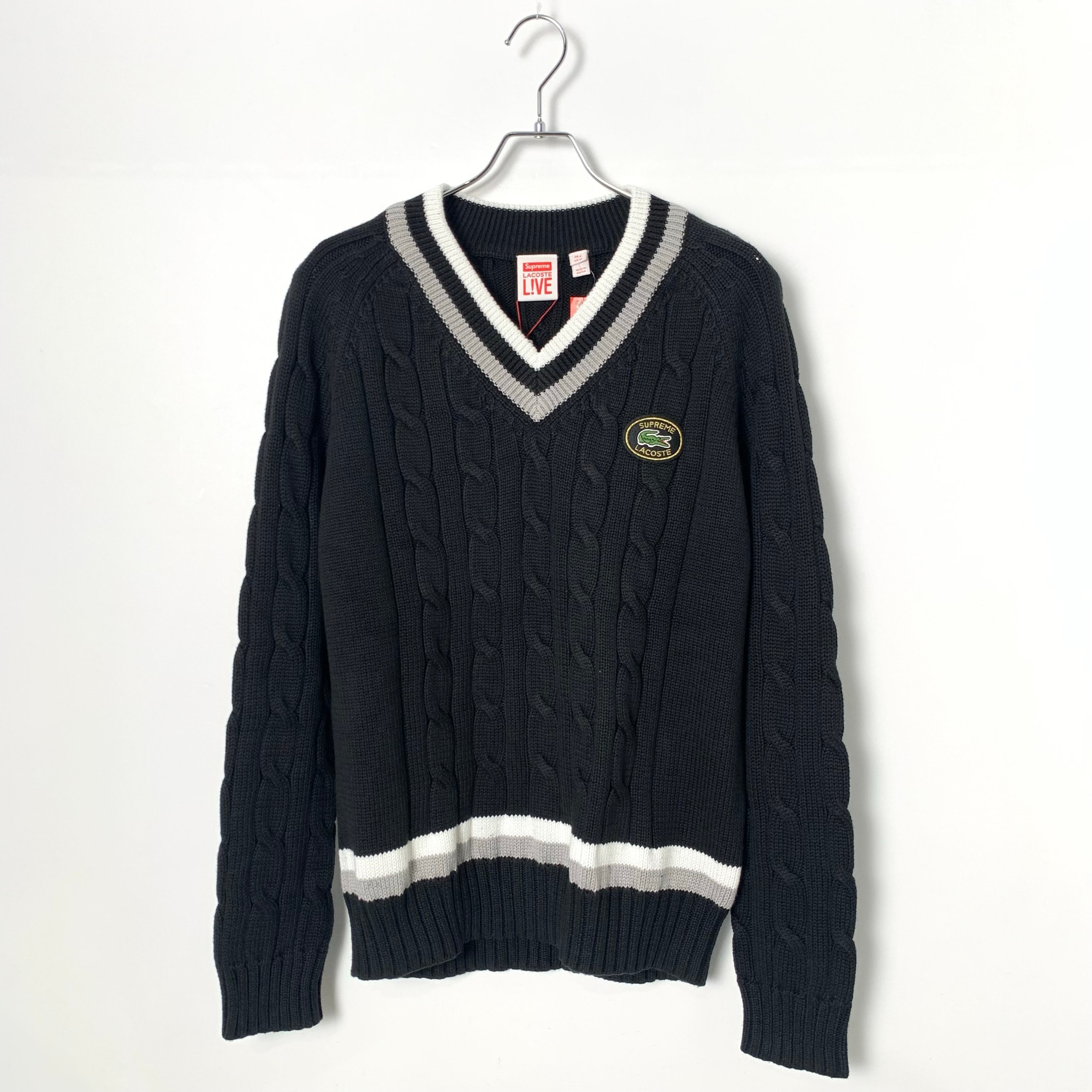 Supreme/LACOSTE Tennis Sweater  Black