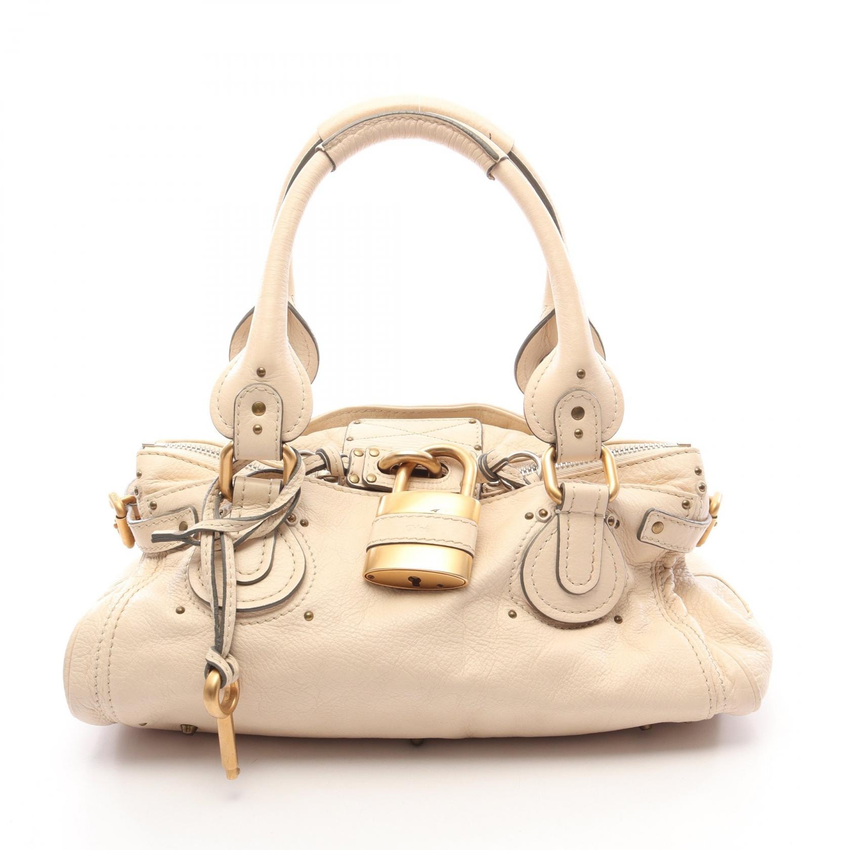 クロエ Chloe パディントン ハンドバッグ バッグ レザー レディース ベージュ系 【中古】