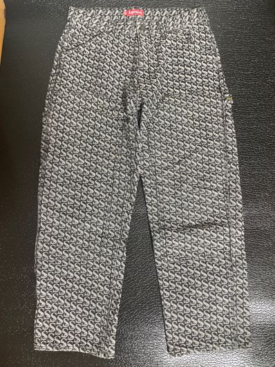 Supreme Monogram Double Knee Denim Painter Pant "Black"