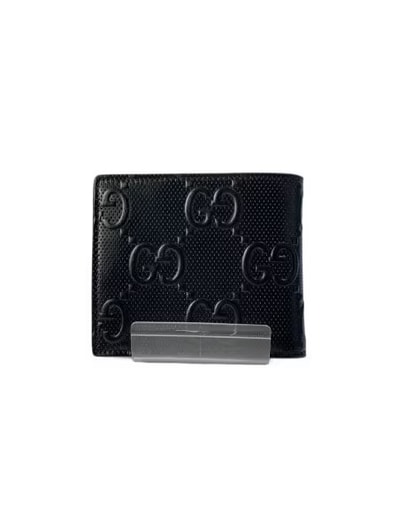 GUCCI GG Embossed Coin Wallet "Black"