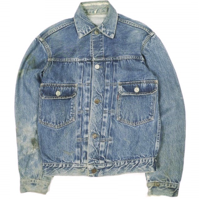 Levi's リーバイス 50s 507XX 両面タブ ビッグE 均等V 裏刻印17 2nd デニムジャケット Indigo Gジャン スペシャル ヴィンテージ 1950s アウター g23310