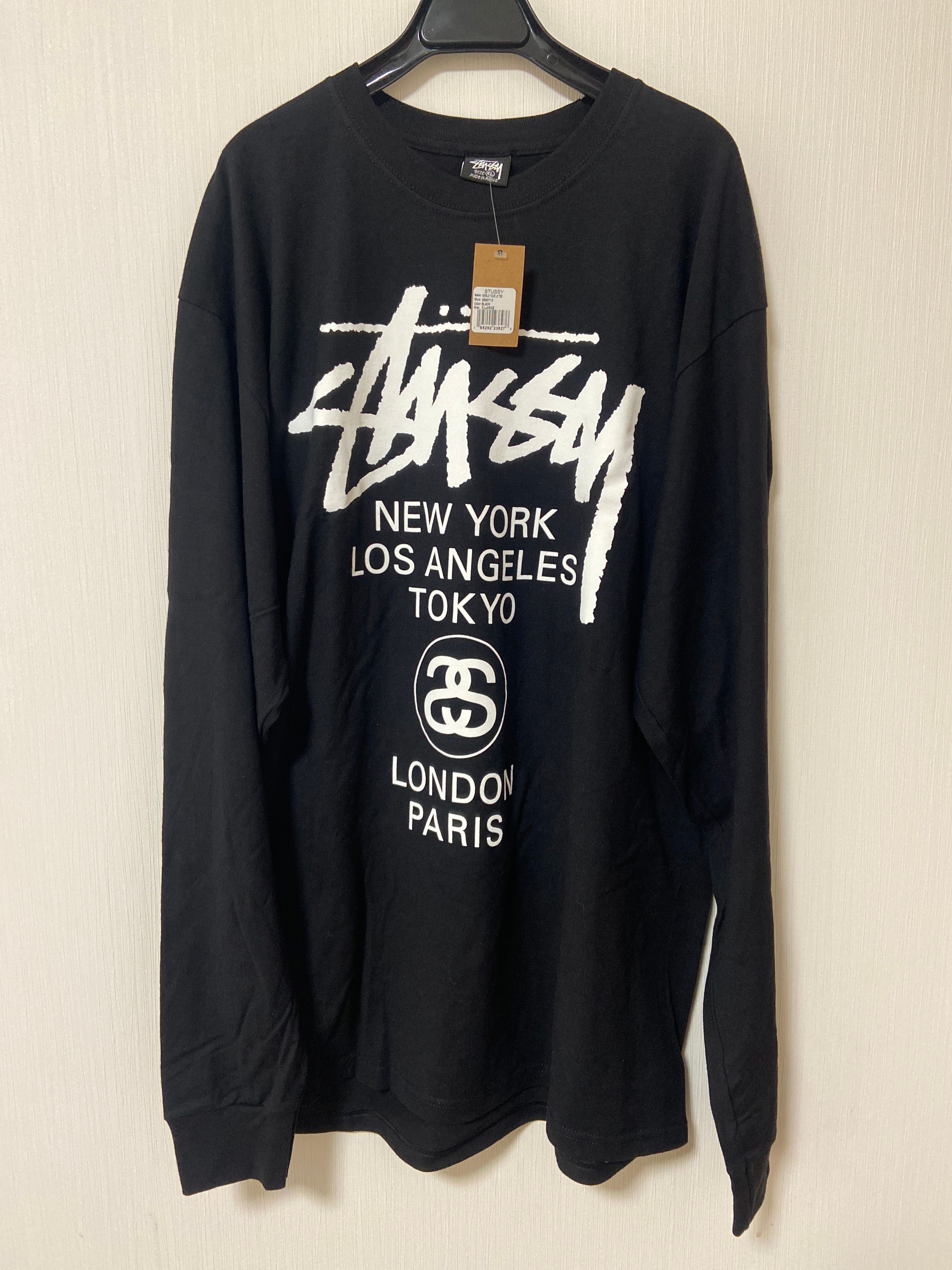 Stussy WORLD TOUR LS TEE "Black"