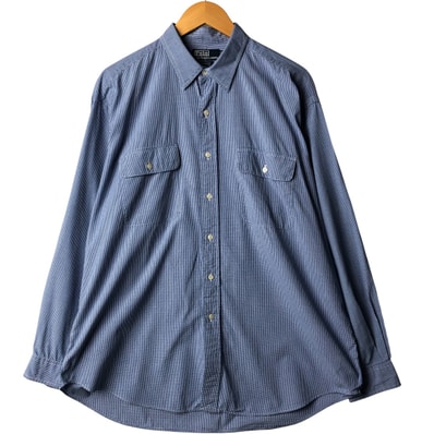 古着 ラルフローレン Ralph Lauren POLO by Ralph Lauren ギンガムチェック 長袖 コットンチェックシャツ メンズXL相当/eaa586800