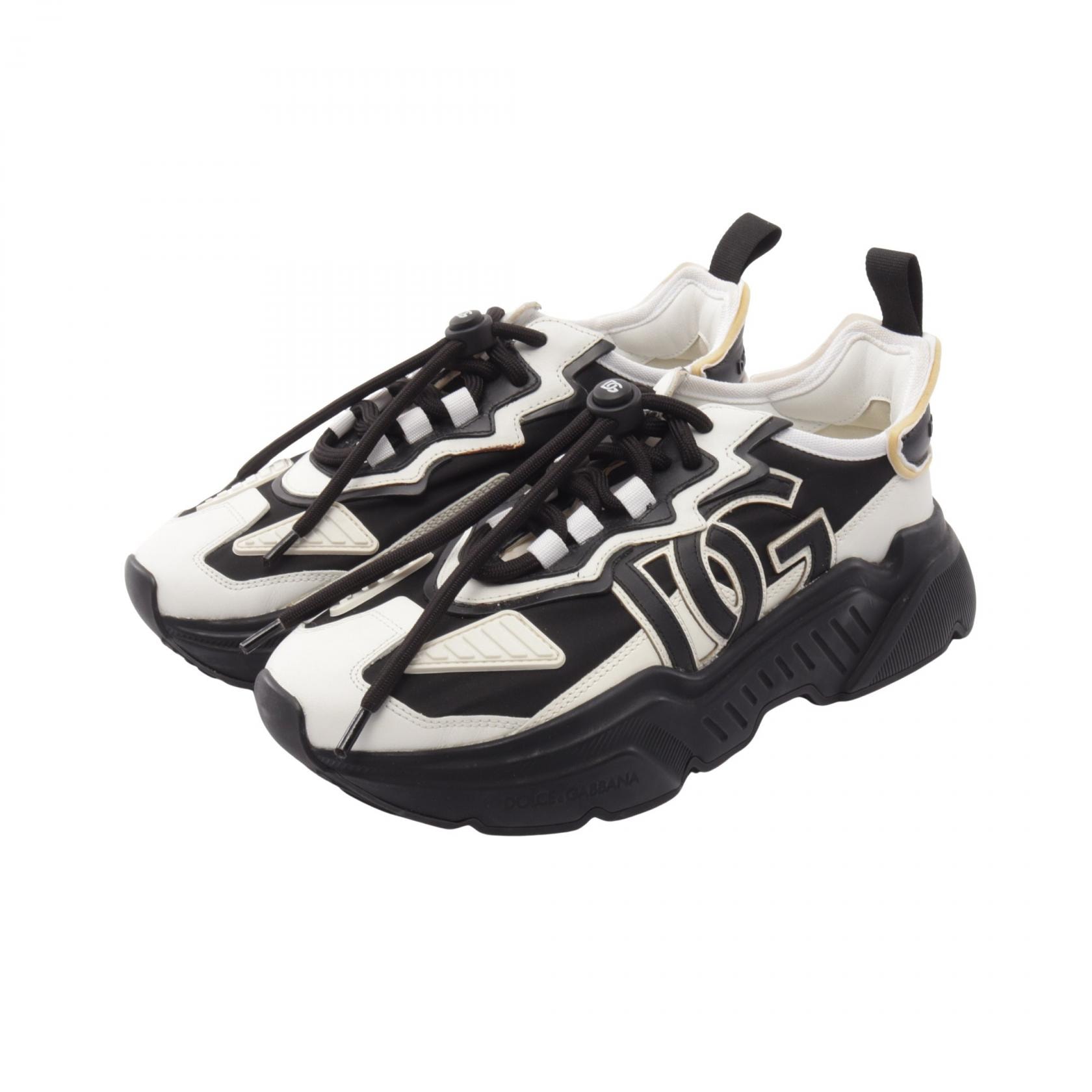 ドルチェアンドガッバーナ DOLCE & GABBANA デイマスター スニーカー 靴 レザー メンズ ブラック系 / ホワイト系 【中古】