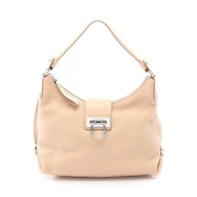 サルヴァトーレフェラガモ Salvatore Ferragamo ガンチーニ ショルダーバッグ バッグ レザー レディース ピンク系 21 E654 【中古】