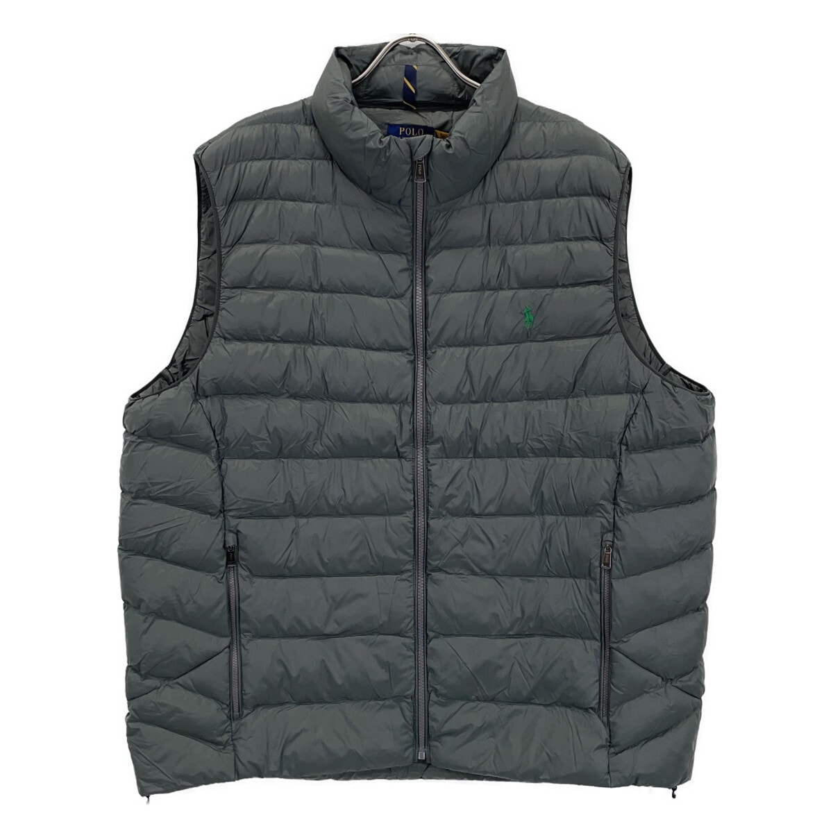 ポロ ラルフローレン グリーン 中綿 ロゴ ベスト XXL