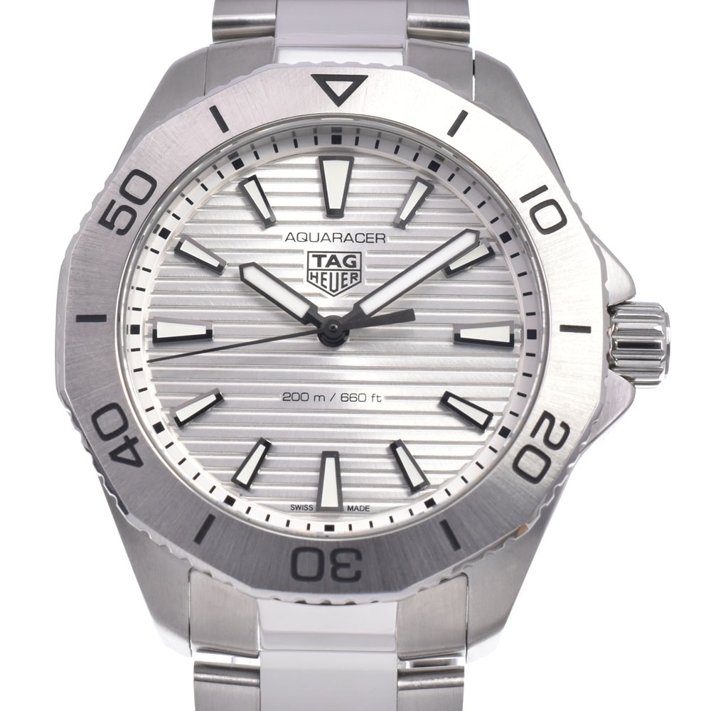 タグホイヤー TAG HEUER WBP1111 アクアレーサー プロフェッショナル200 シルバー クォーツ メンズ 美品 保証書付き 腕時計 O#148646