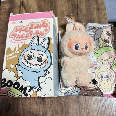 POP MART THE MONSTERS (LABUBU) Exciting Macaron Plush Series SOYMILK