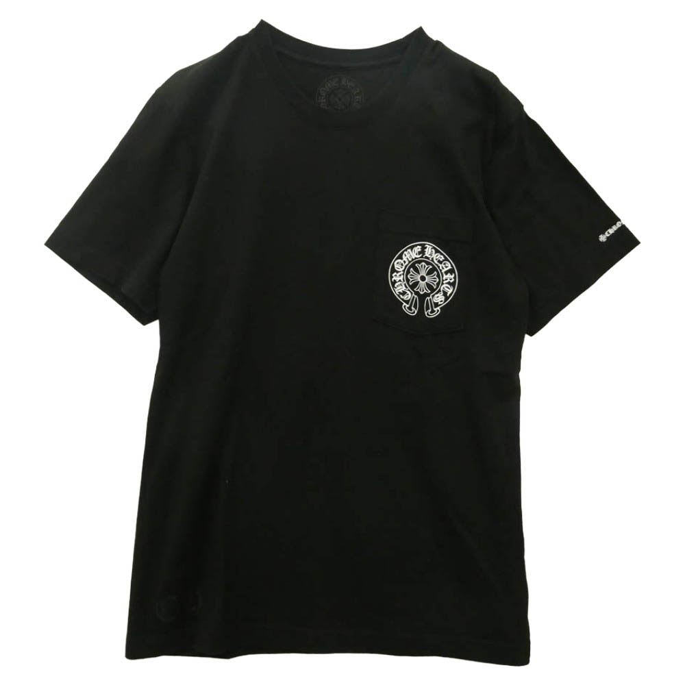 CHROME HEARTS クロムハーツ(原本無) HORSESHOE S/S TEE ホースシュー プリント ポケット 半袖 Tシャツ カットソー ブラック系 M【中古】