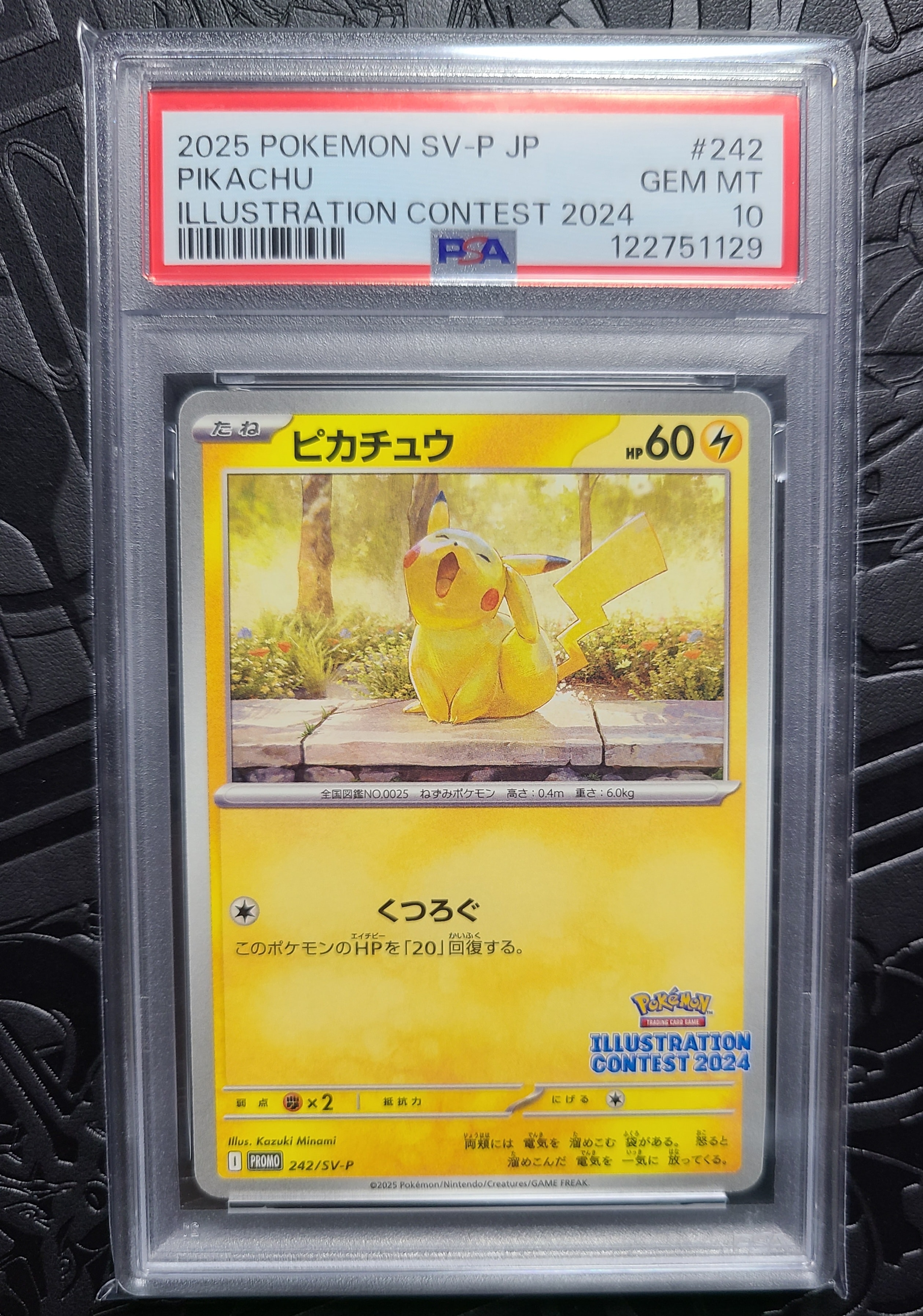 PSA10 ピカチュウ SV-P 242プロモ イラストレーションコンテス⑤ PSA10】ピカチュウ 《ILLUSTRATION CONTEST 2024》 PROMO 242/SV