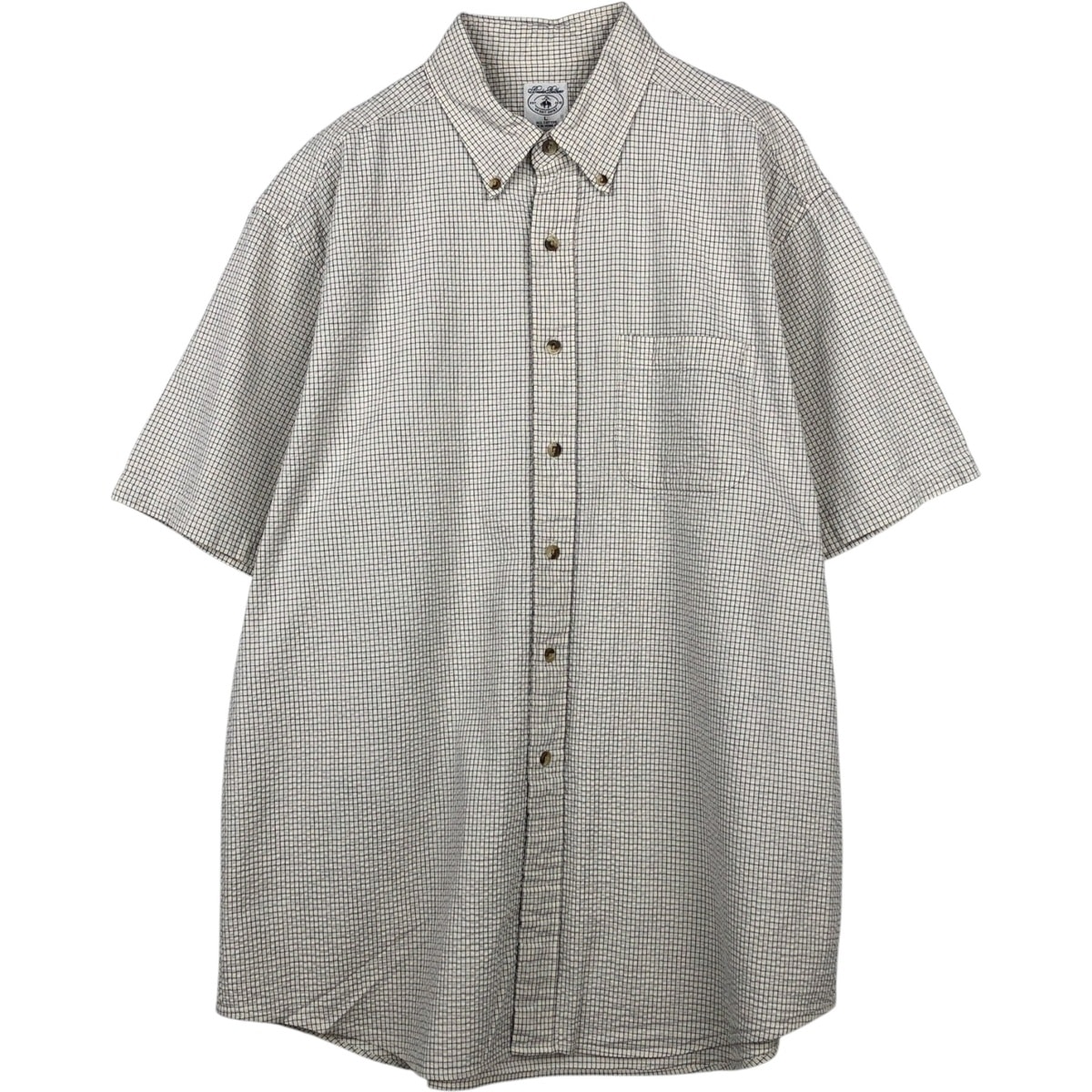 古着 ブルックスブラザーズ Brooks Brothers SPORT SHIRT 半袖 ボタンダウン チェックシャツ メンズL相当/eaa641399