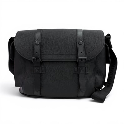 極美品 ルイヴィトン クリストファー メッセンジャー ブラック M58476