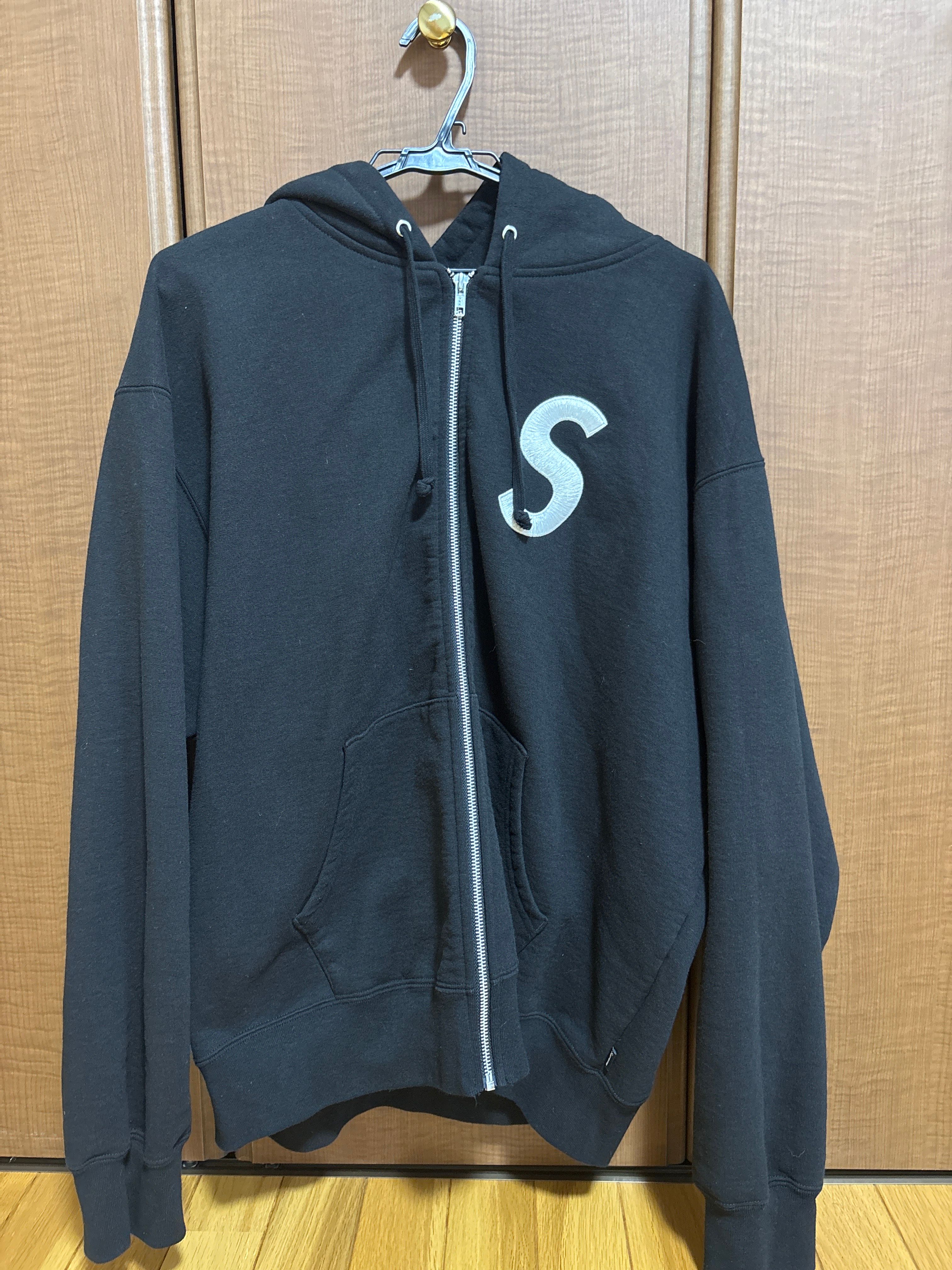 Supreme S Logo Zip Up Hooded Sweatshirt "Black" (FW24)