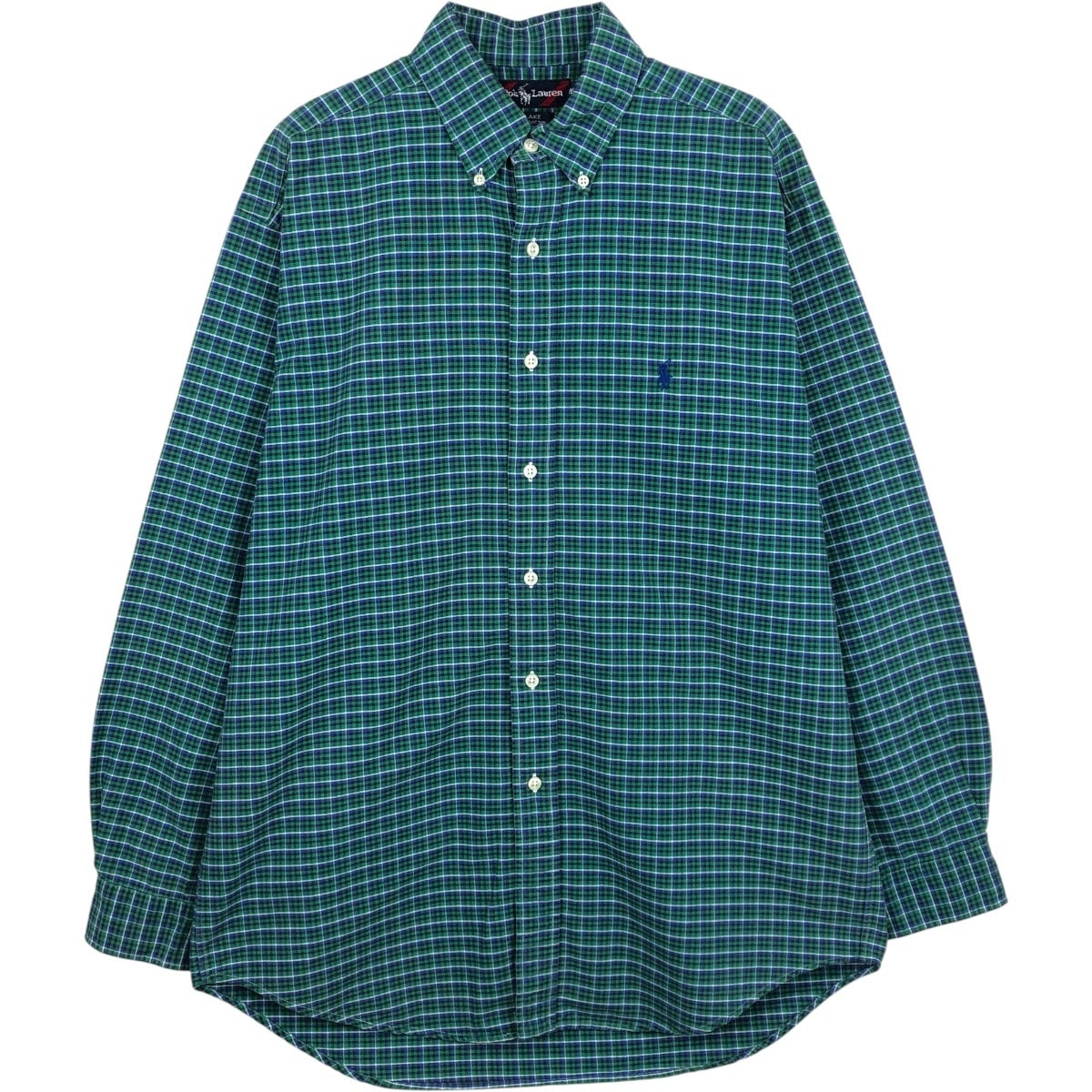 古着 ラルフローレン Ralph Lauren BLAKE 長袖 ボタンダウンチェックシャツ メンズM相当/eaa661371