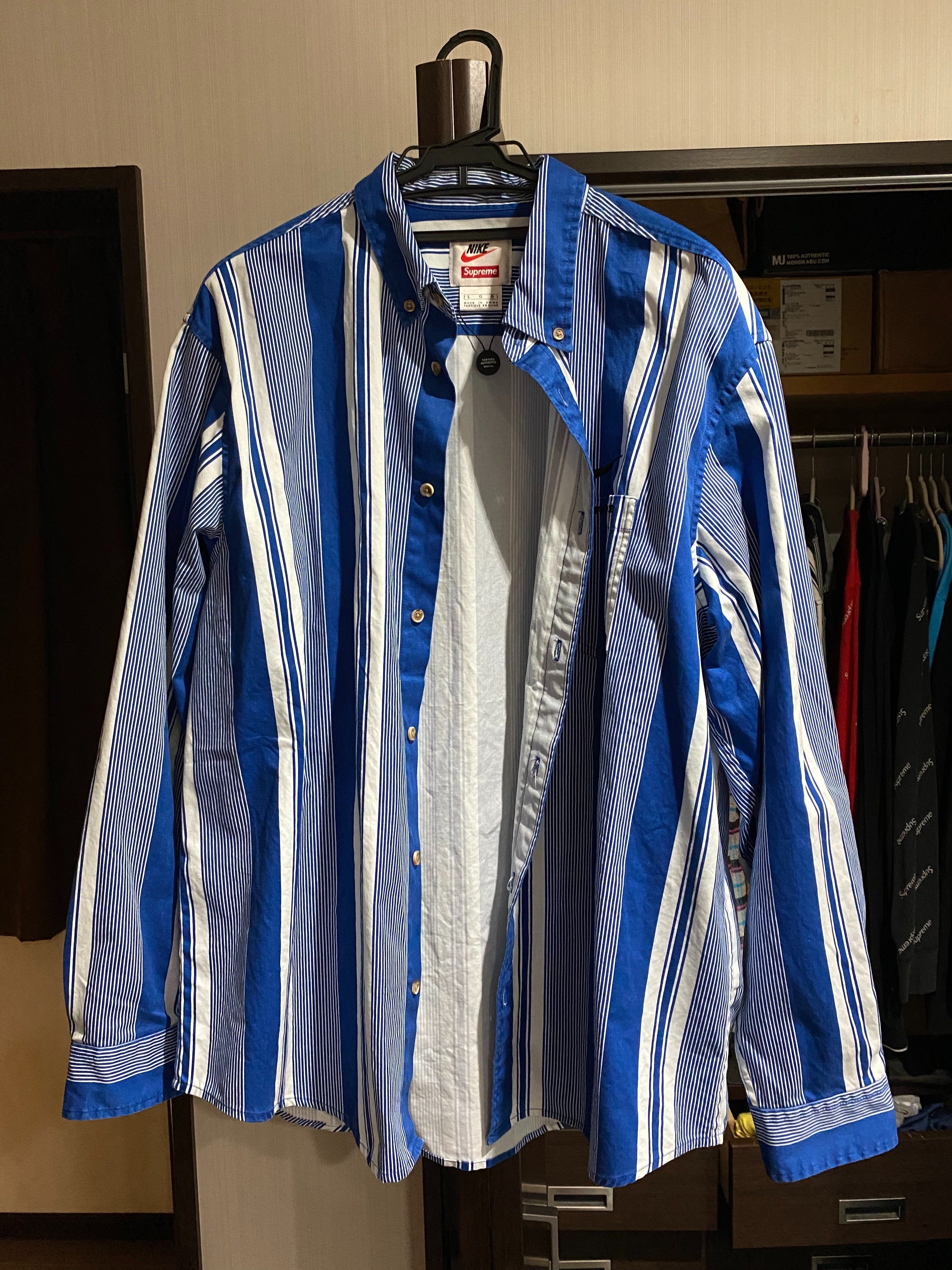 Supreme / Nike® Cotton Twill Shirt "Blue"