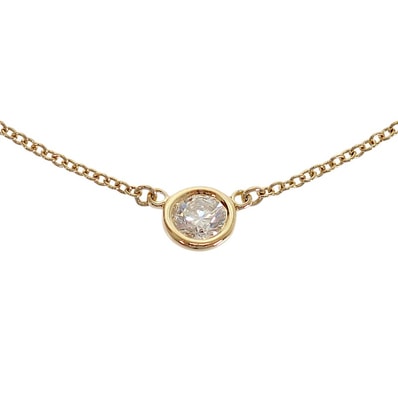 ティファニー TIFFANY&Co. バイザヤード ネックレス K18イエローゴールド ゴールド ダイヤモンド レディース【中古】【Aランク】