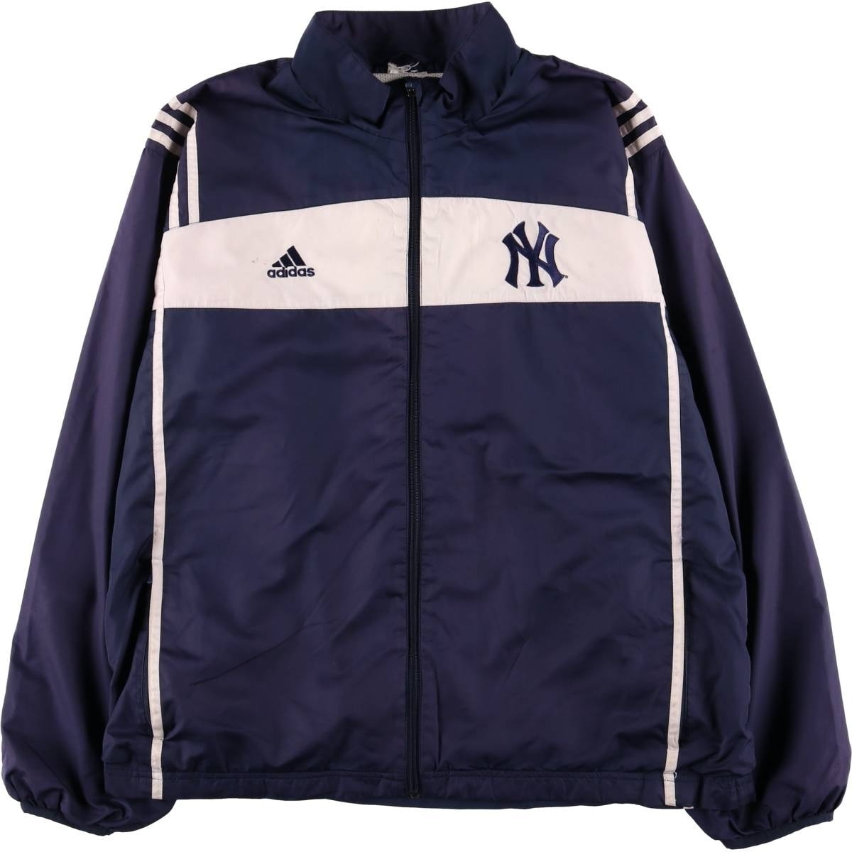 古着 アディダス adidas MLB NEW YORK YANKEES ニューヨークヤンキース ウインドブレーカー メンズXL相当/eaa570563