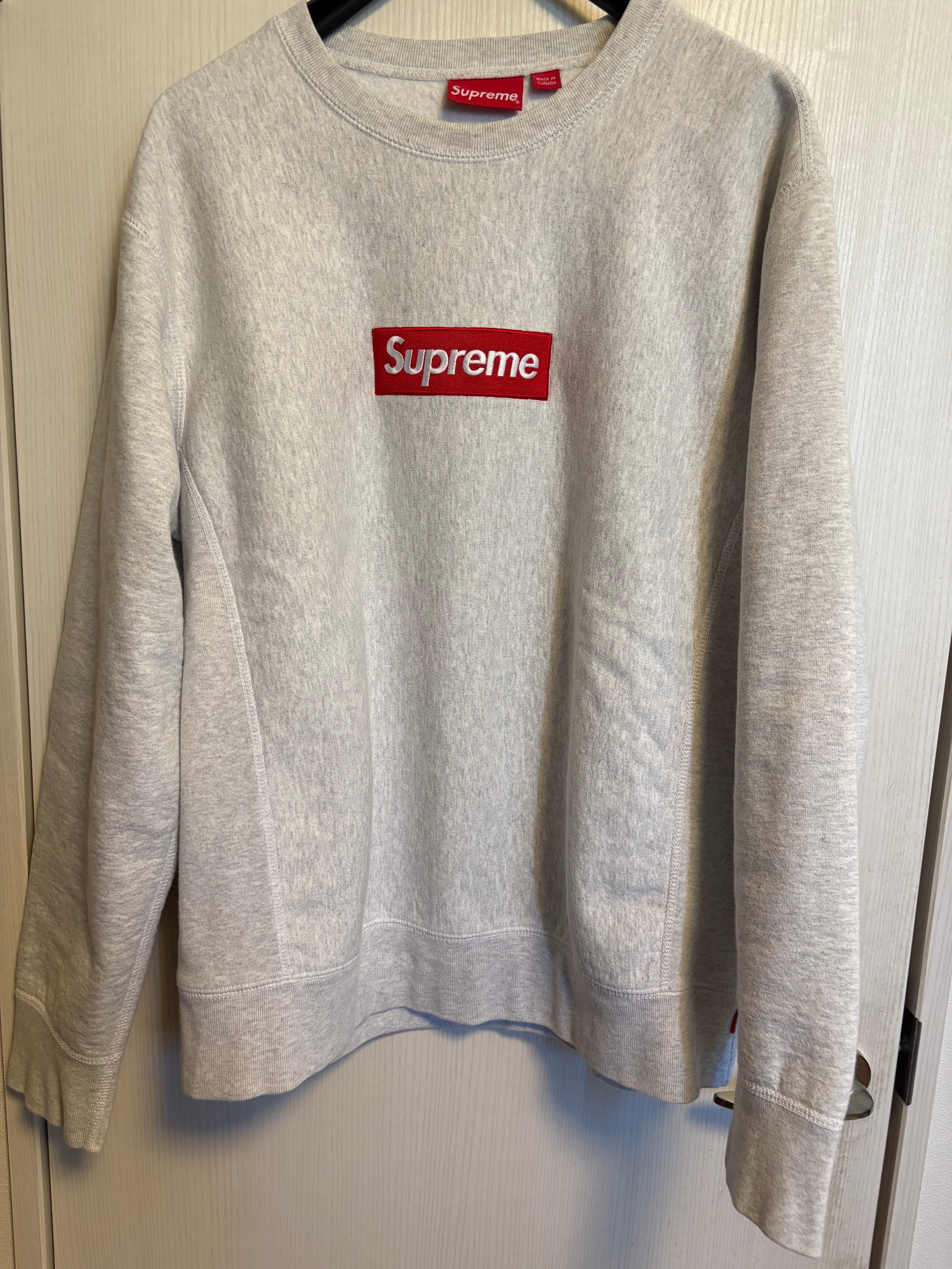Supreme Box Logo Crewneck Sweatshirt "Ash Grey" (18FW)