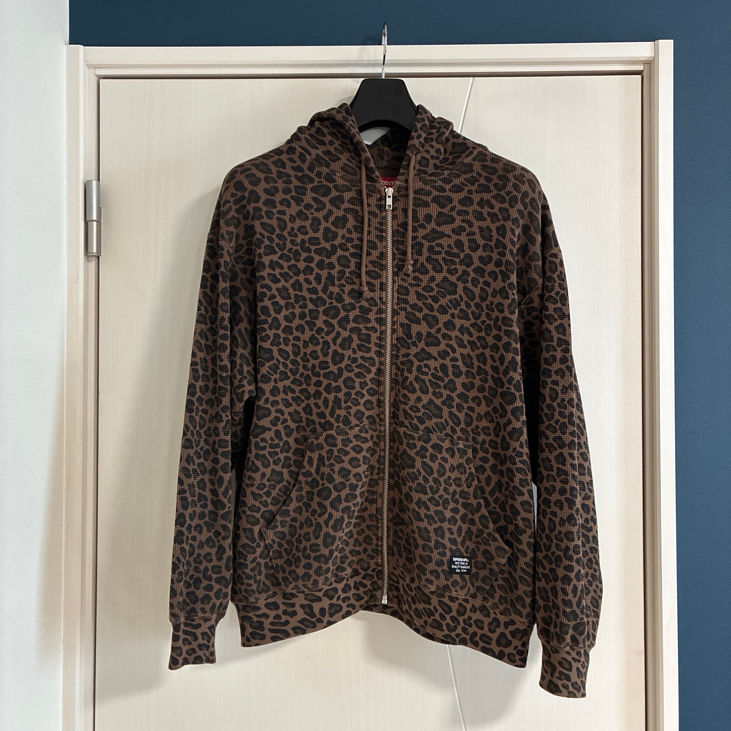 Supreme Hooded Zip Up Thermal "Leopard"