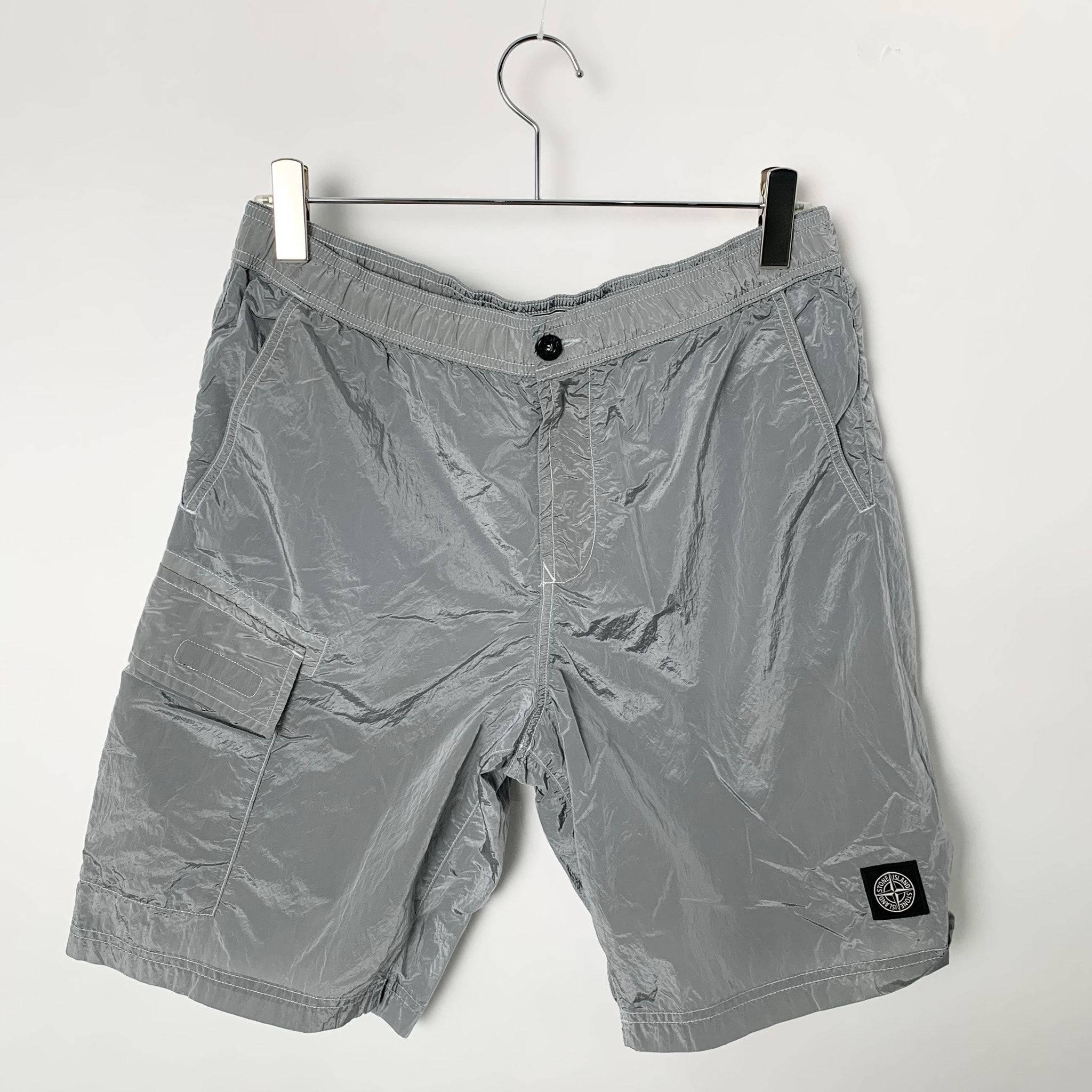 Stone Island B0543 Nylon Metal Garment Dyed Long Swimming Trunk - 22SS "Ice"