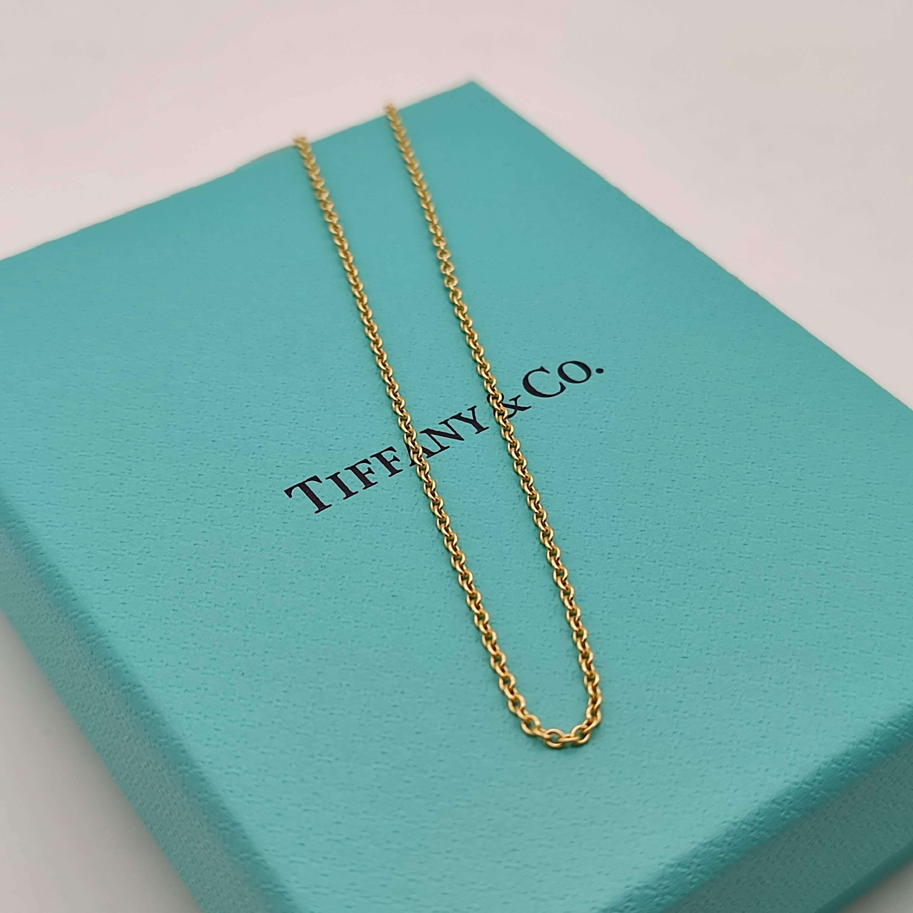 【未使用品】Tiffany ティファニー ゴールドチェーンネックレス Ag750