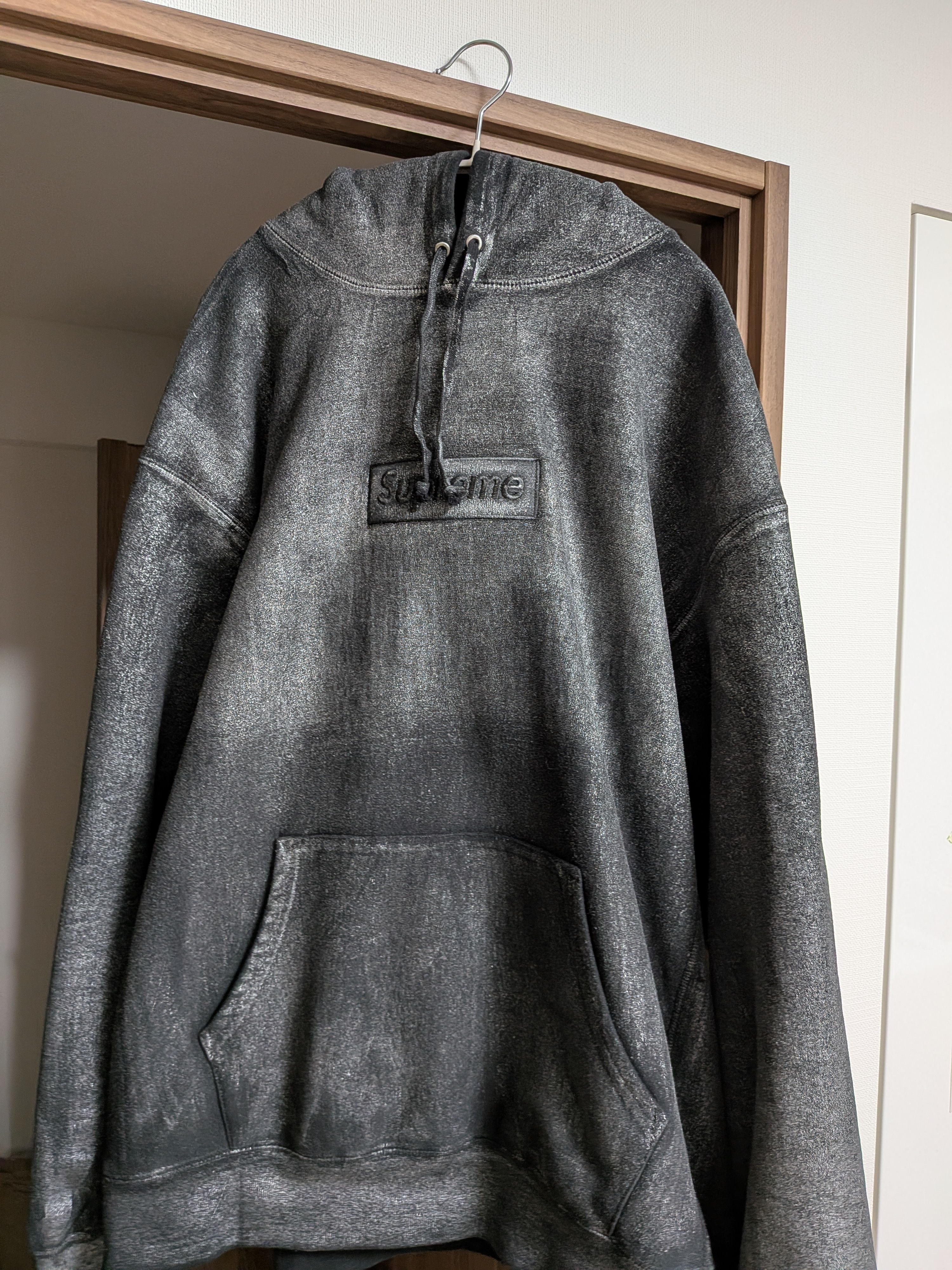 Supreme x MM6 Maison Margiela Foil Box Logo Hooded Sweatshirt "Black"