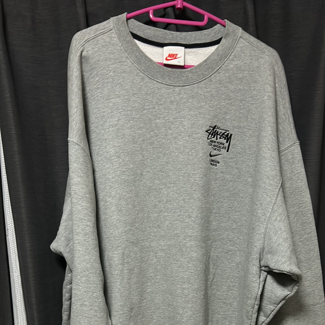 Nike x Stussy International Crewneck Sweatshirt (US Size) "Grey" DC4198-050