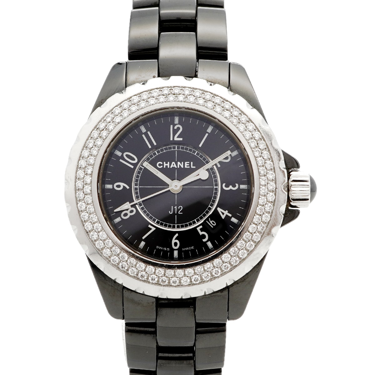 【6wda0015】シャネル J12 H0949 黒文字盤【中古】腕時計 レディース