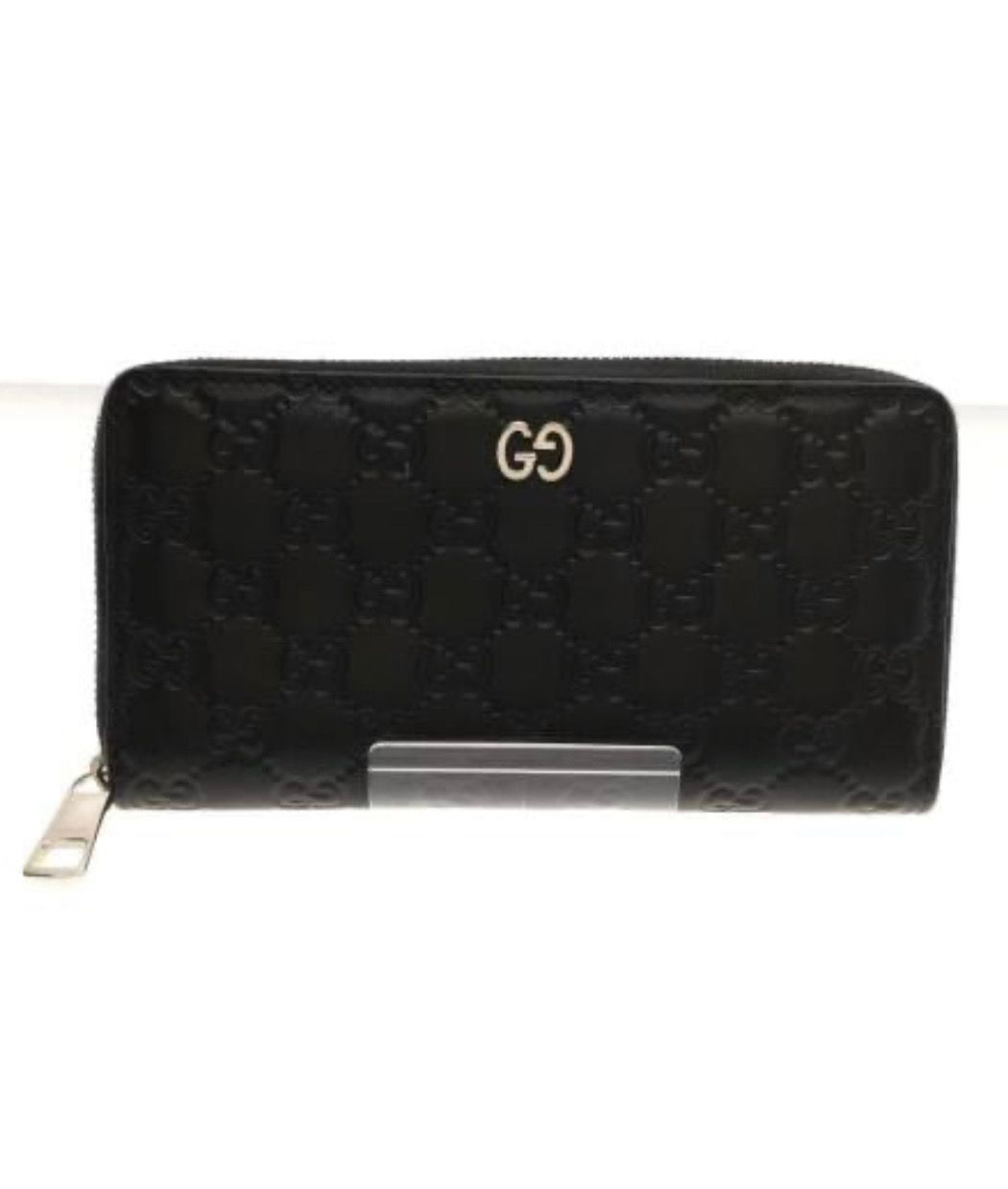 GUCCI Signature Leather Zip Around Wallet "Black"