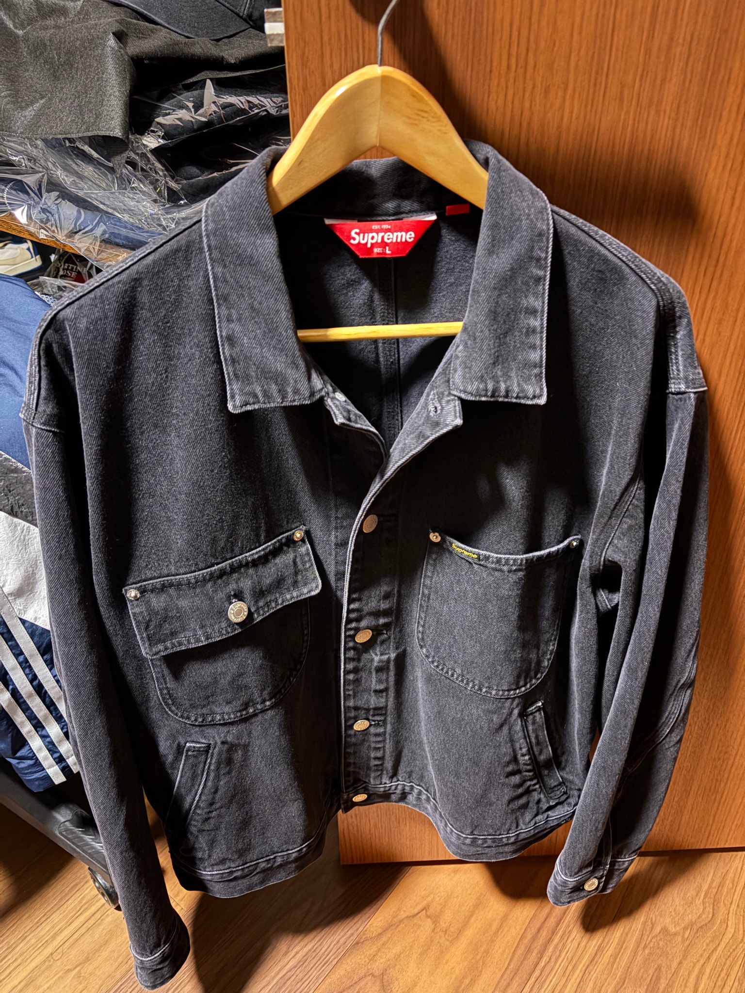 Supreme Denim Chore Trucker Jacket "Black"