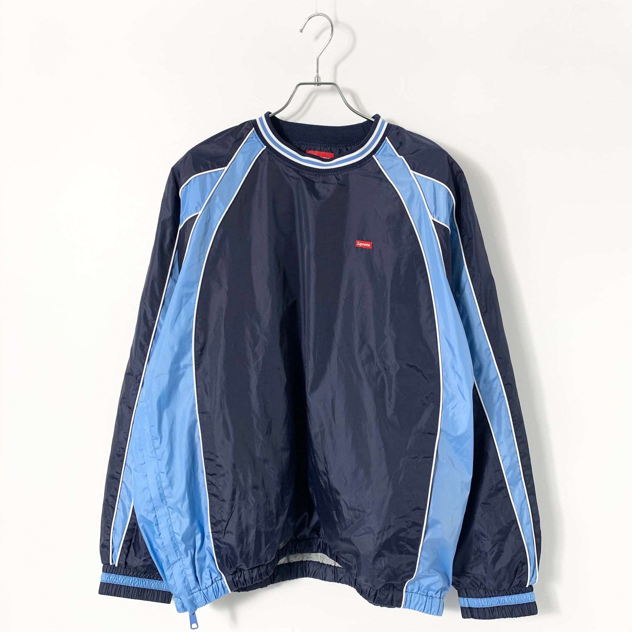 Supreme Piping Warm Up Pullover Navy
